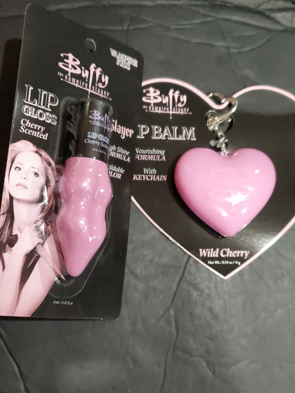 Buffy the Vampire slayer 2pack wild cherry lip balm and lip gloss set brand new